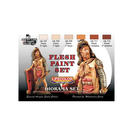 Peinture acrylique SET DE 6 TEINTES COULEUR CHAIR