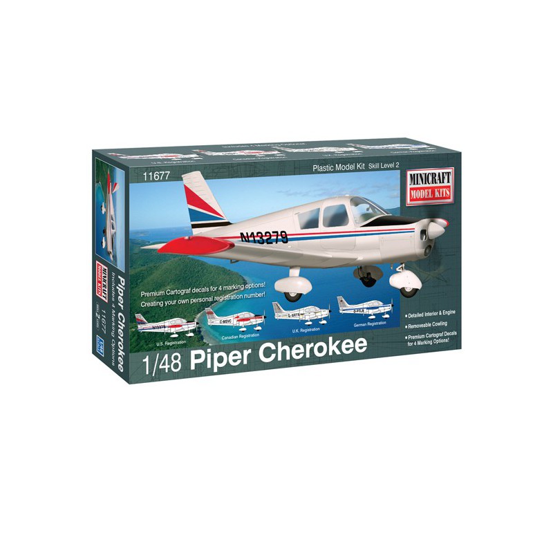 Maquette d'avion en plastique Piper Cherokee 1/48