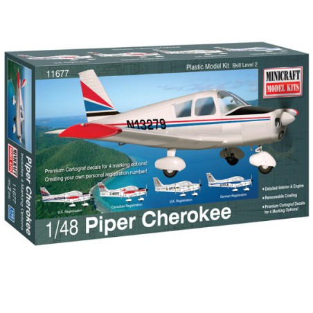 Piper Cherokee 1/48 Kunststoffflugzeugmodell | Scientific-MHD