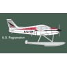 Maquette d'avion en plastique Piper Cherokee hydravion 1/48