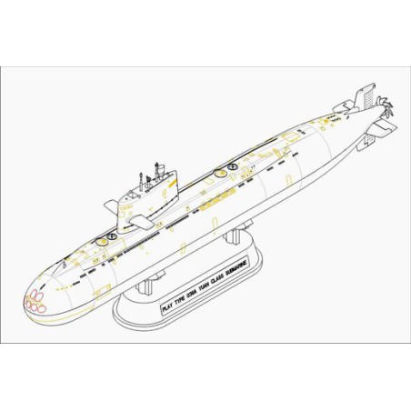 Maquette de Bateau en plastique Type 039A Yuan Class Submarine