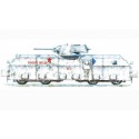 SOVIET Armored Train 1/72 plastic train model | Scientific-MHD