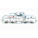 Sowjetischer gepanzerter Zug 1/72 Plastikzugmodell | Scientific-MHD