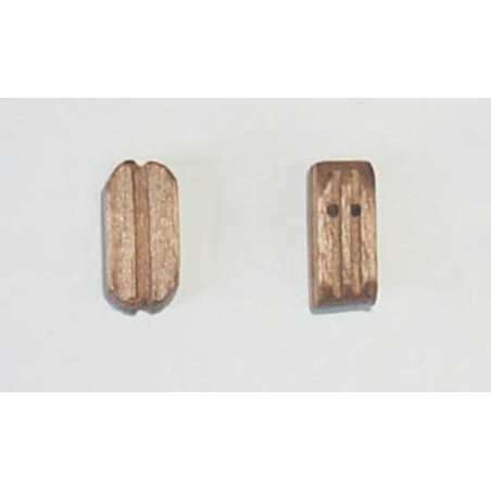 Double pulley boat fittings in walnut, diam. 3mm | Scientific-MHD