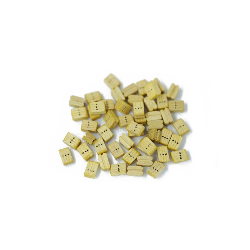 Accastillage de bateau Poulie triple en bois 7,5mm (50pcs)