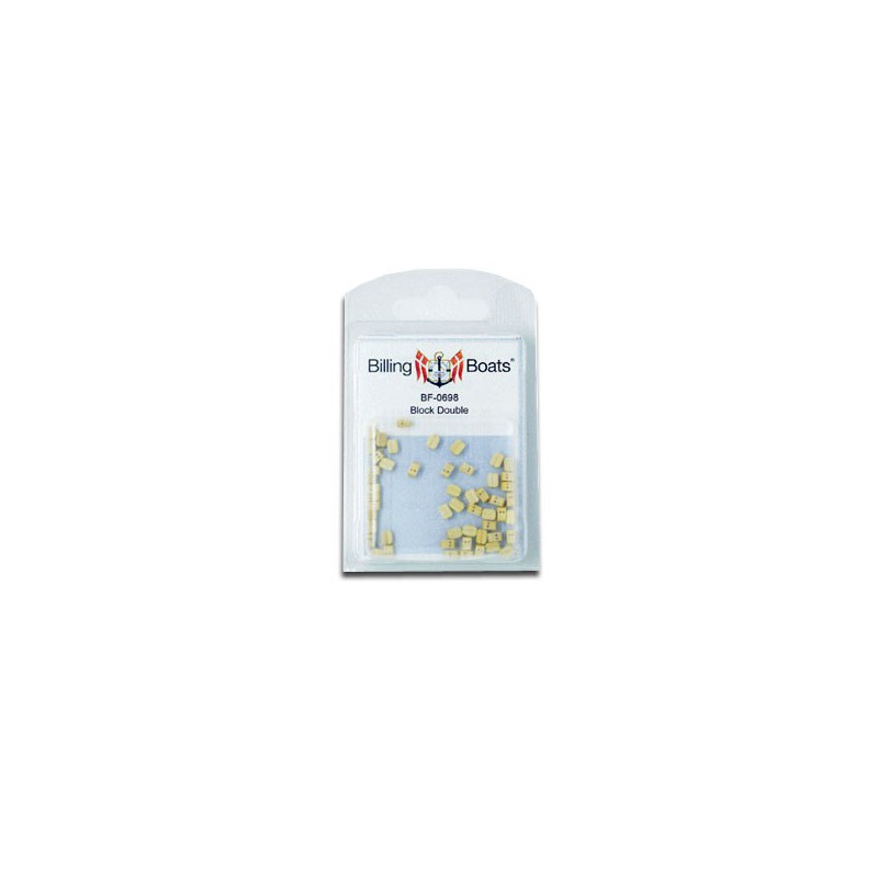 Accastillage de bateau Poulies doubles bois 5mm (50 pcs)