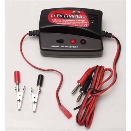 Chargeur pour accu pour appareil radiocommandé CHARGEUR LIPO 2 Elts 12 Volts