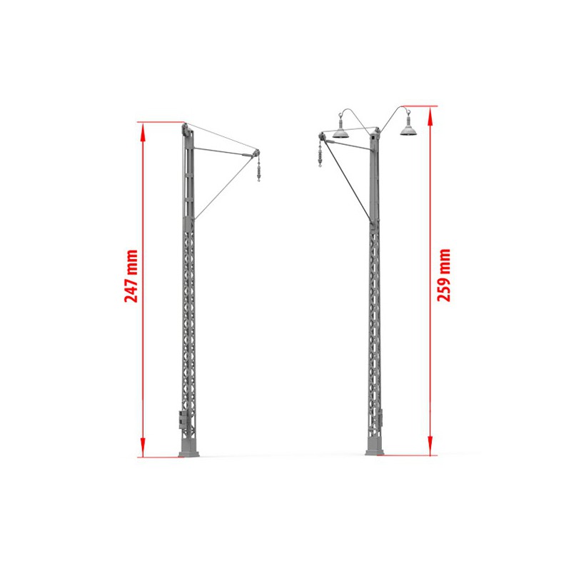Maquette Diorama Railways Power Poles 1/35