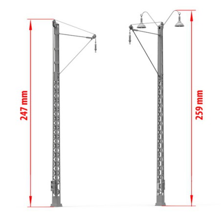 Maquette Diorama Railways Power Poles 1/35