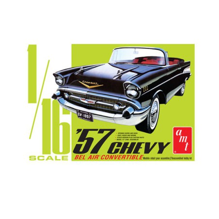 Maquette de voiture en plastique 1957 Chevy Bel Air Convertible 1:16