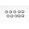 Washes Washers Eventail Stainless steel M2 DIN6798 (10 pieces) | Scientific-MHD