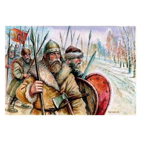 Figurine RUSSES MEDIEVAUX EN HIVER 1/72