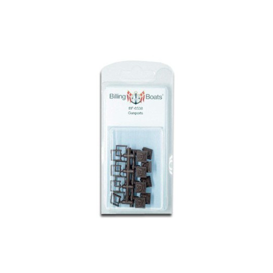 Accastillage de bateau Sabord de canons en plastique 11mm (8 pcs) Accastillage de bateau Sabord de canons en plastique 11mm (4pcs)