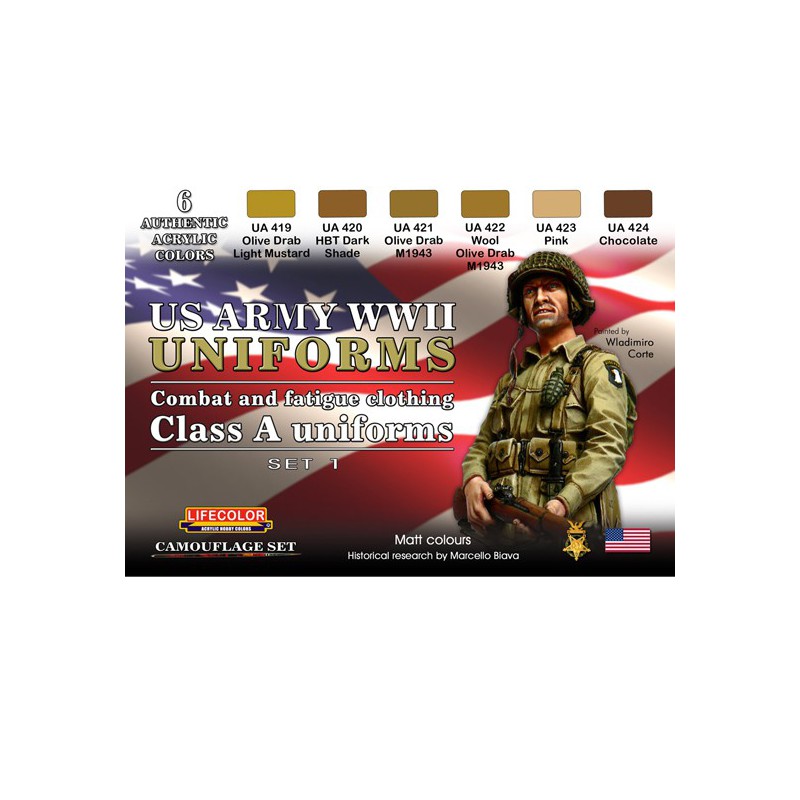 Peinture acrylique UNIFORMES US WWII CLASSE A