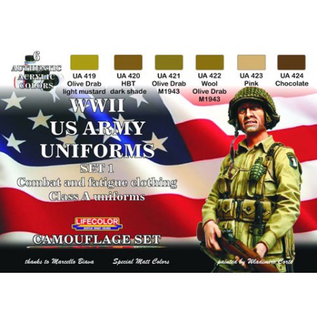Acrylfarbe US -Uniformen im Zweiten Weltkrieg der Klasse A. | Scientific-MHD