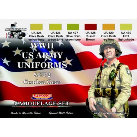 Acrylic paint US uniforms wwii set 2 | Scientific-MHD