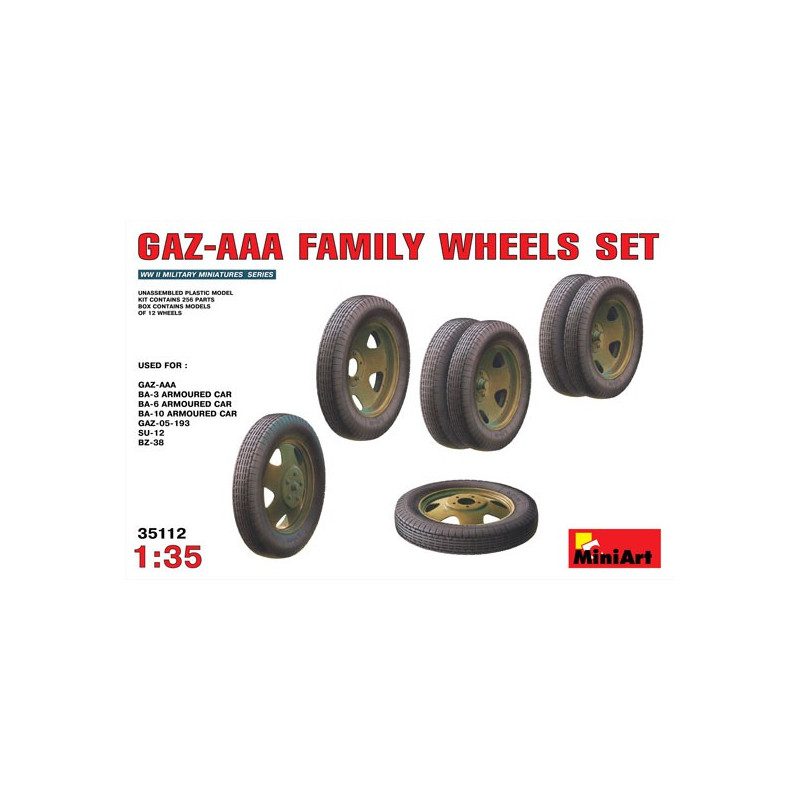 Maquette Diorama ROUES CAMIONS GAZ-AAA 1/35