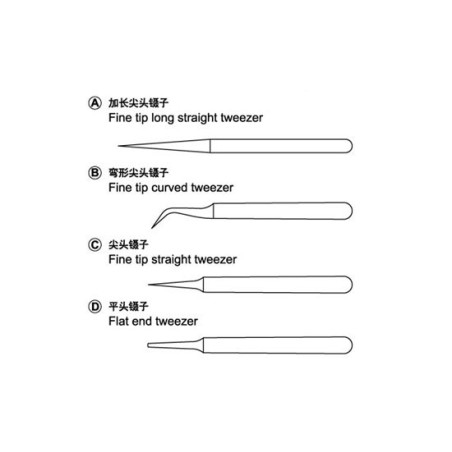 Outil pour maquette Set de 4 precelles de précision