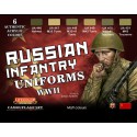 Acrylic paint set 6 united shades. Russians wwii | Scientific-MHD