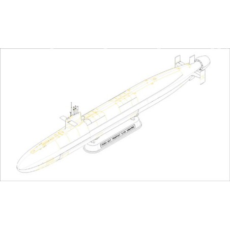 Maquette de Bateau en plastique LE TRIOMPHANT SSBN 1/350